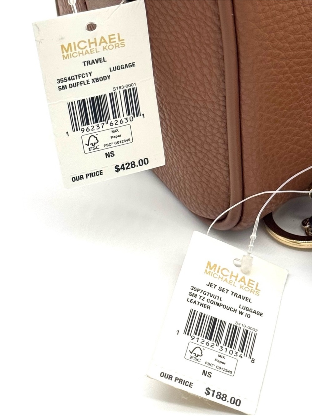 Michael Kors Small Travel Duffle Xbody Bag & Matching TZ Coinpouch Luggage - Picture 12 of 12